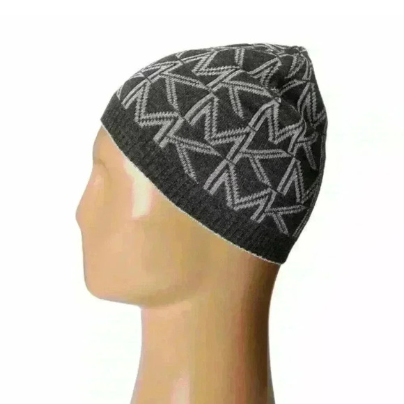 Michael Kors Women's Beanie with Metallic Logo (Black/Silver) Beanies One Size - Picture 2 of 7